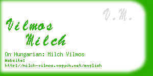 vilmos milch business card